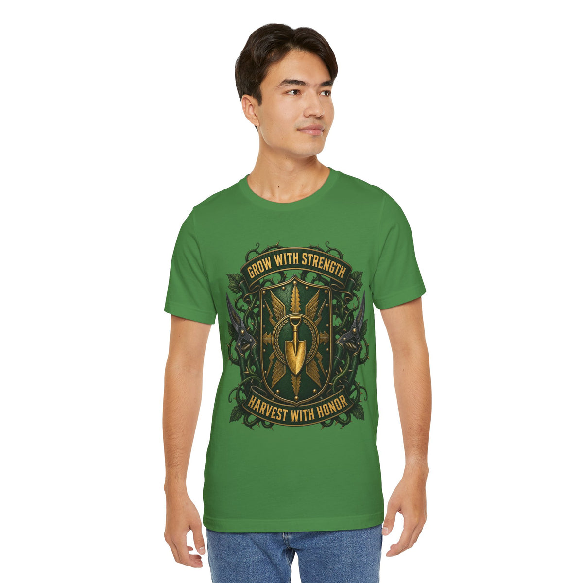 Grow With Strength, Harvest With Honor, Funny Garden Tshirt Gift for Men Women Gardener