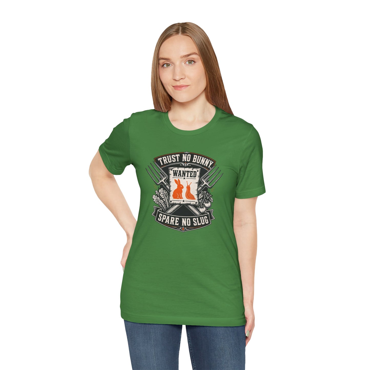 Trust No Bunny Spare No Slug, Funny Garden Tshirt Gift for Men Women Gardener, Bunny Rabbit Pun Shirt,