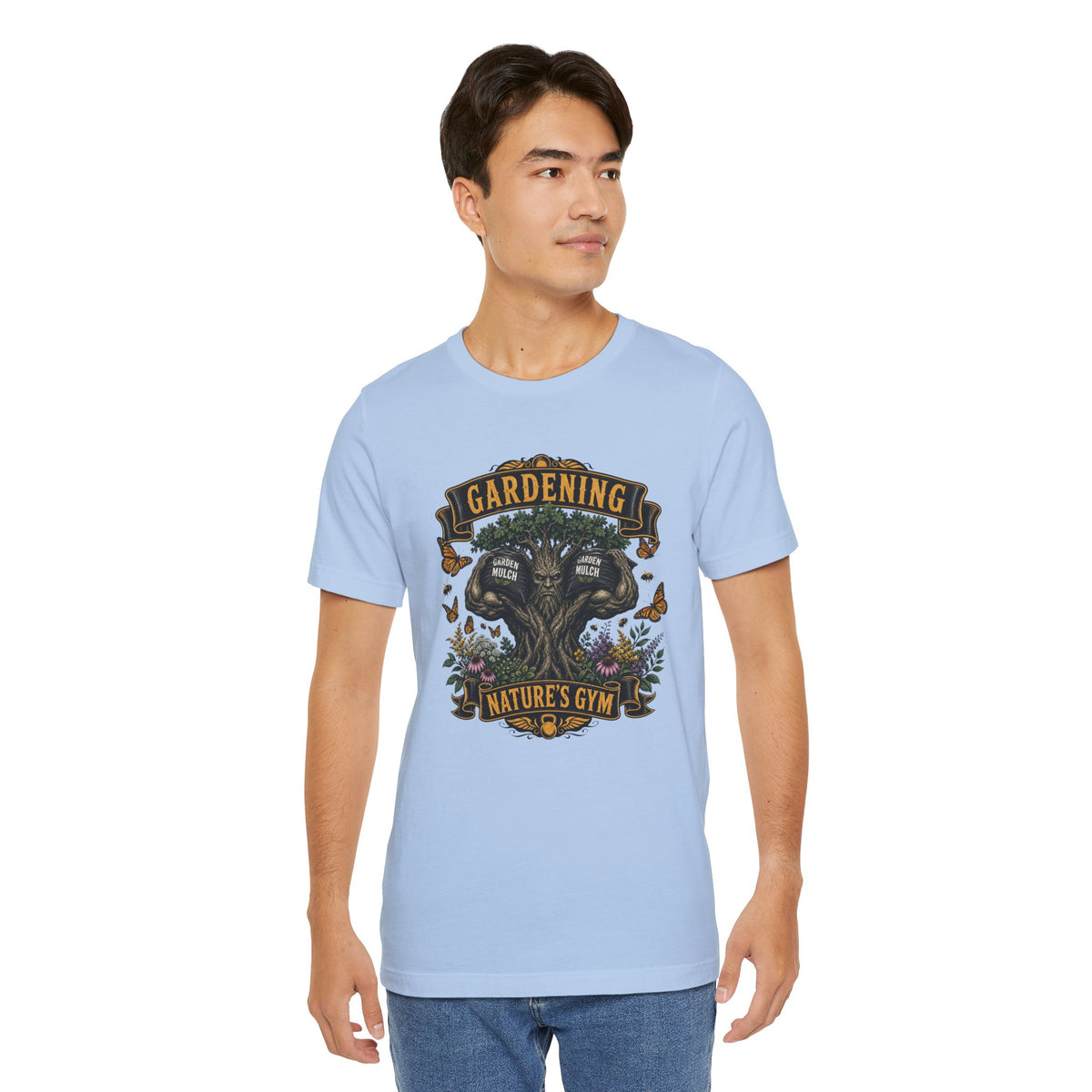 Gardening, Natures Gym, Funny Garden Tshirt Gift for Men Women Gardener