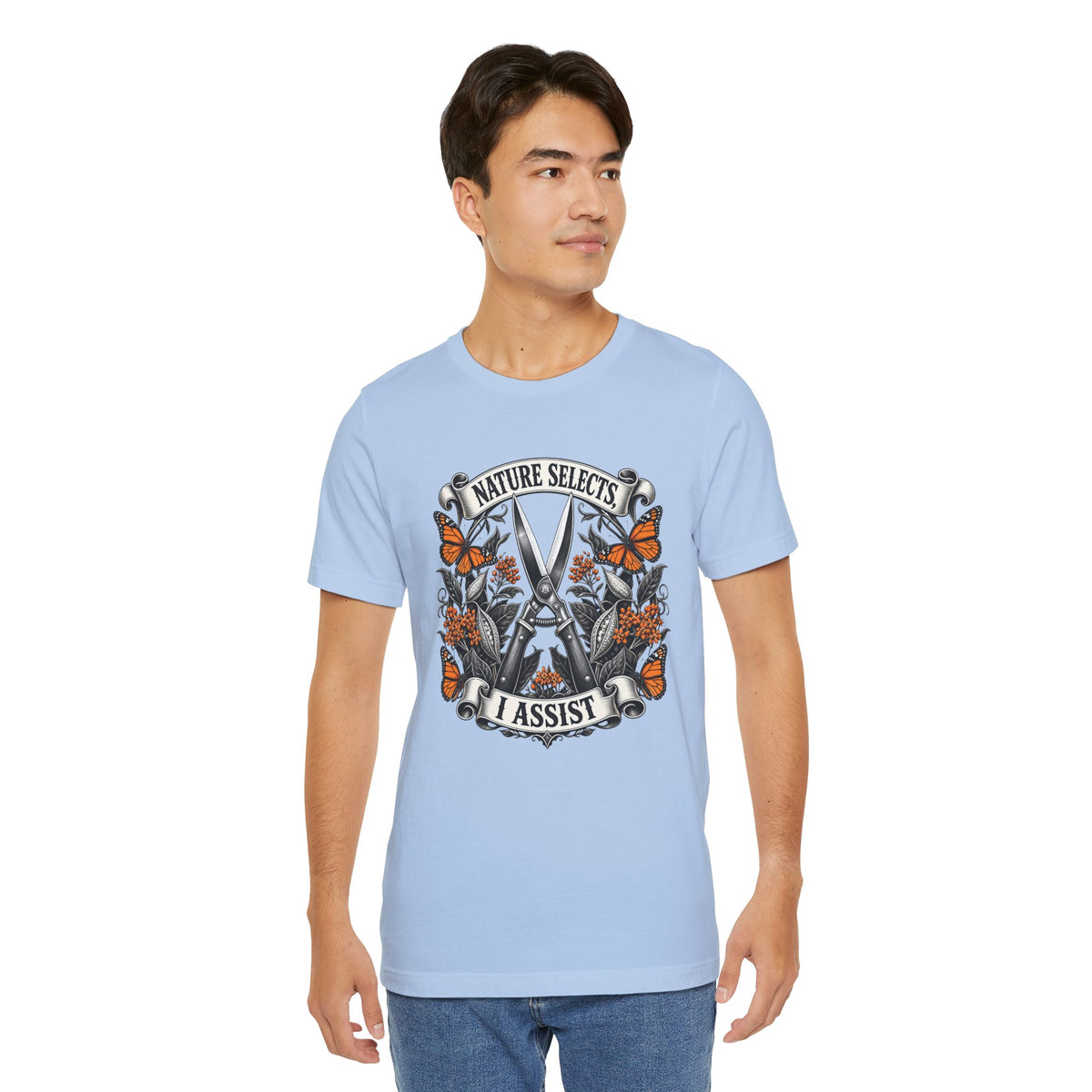 Nature Selects. I Assist. Badass Gardener T-Shirt, Darwinian Gardening Gift,  Plant Lover Tee