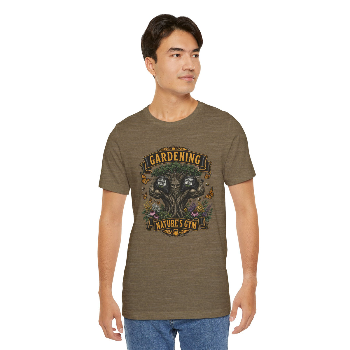 Gardening, Natures Gym, Funny Garden Tshirt Gift for Men Women Gardener
