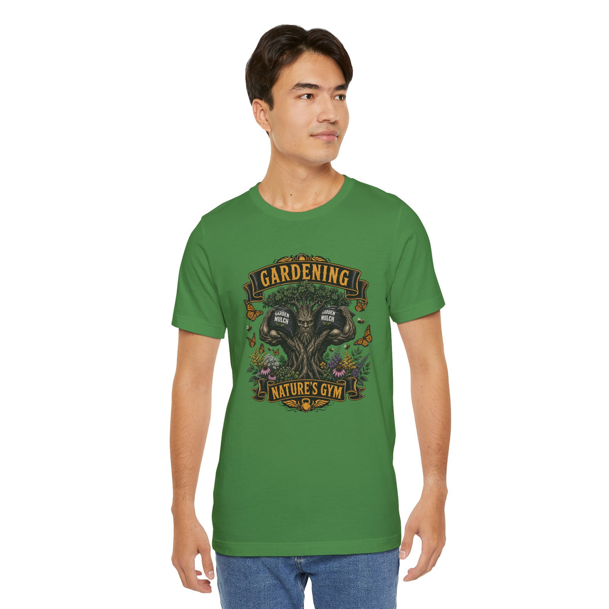 Gardening, Natures Gym, Funny Garden Tshirt Gift for Men Women Gardener