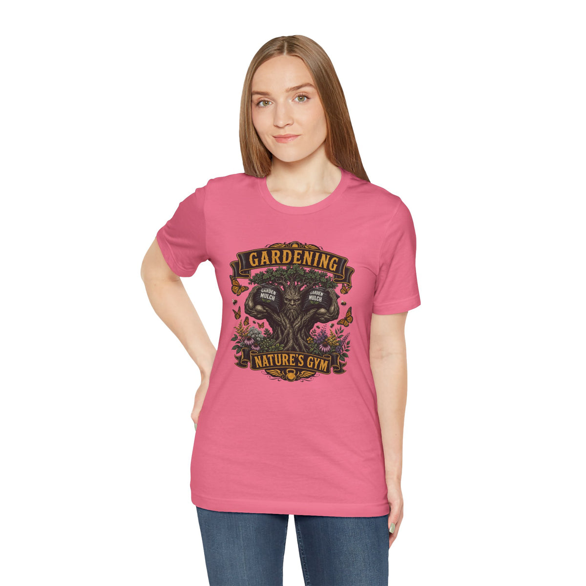 Gardening, Natures Gym, Funny Garden Tshirt Gift for Men Women Gardener