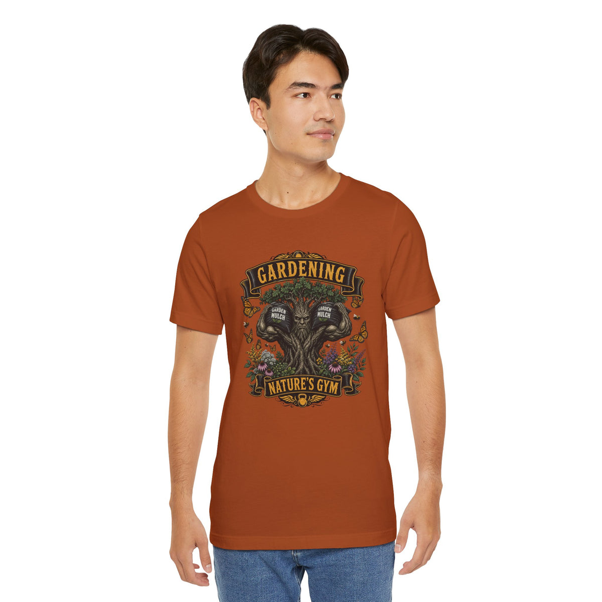 Gardening, Natures Gym, Funny Garden Tshirt Gift for Men Women Gardener