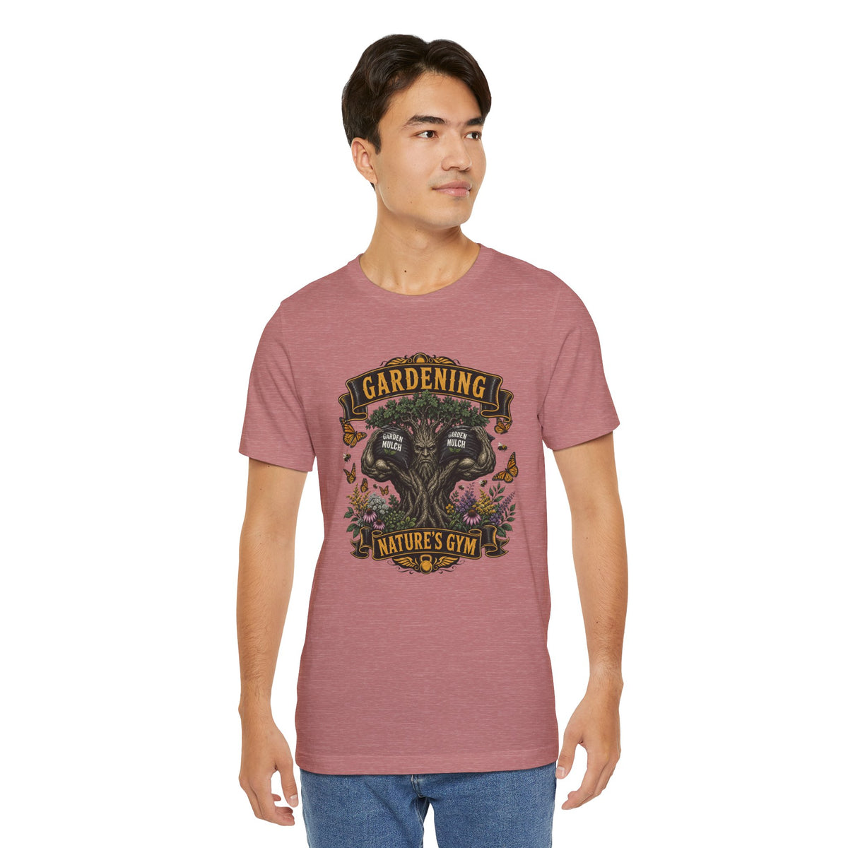 Gardening, Natures Gym, Funny Garden Tshirt Gift for Men Women Gardener