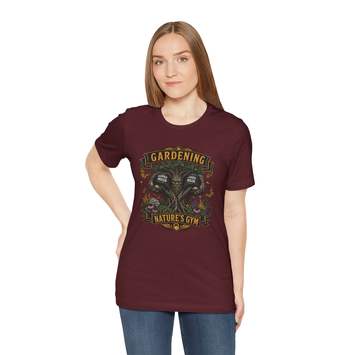 Gardening, Natures Gym, Funny Garden Tshirt Gift for Men Women Gardener