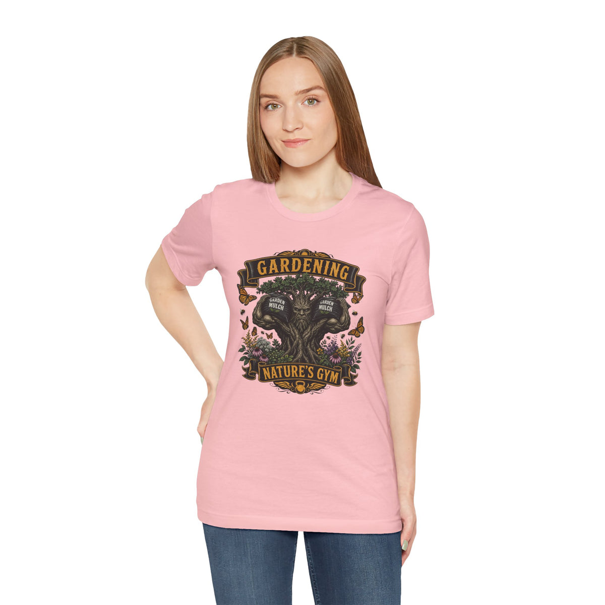 Gardening, Natures Gym, Funny Garden Tshirt Gift for Men Women Gardener